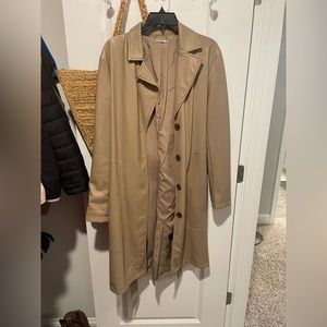 Tan leather coat